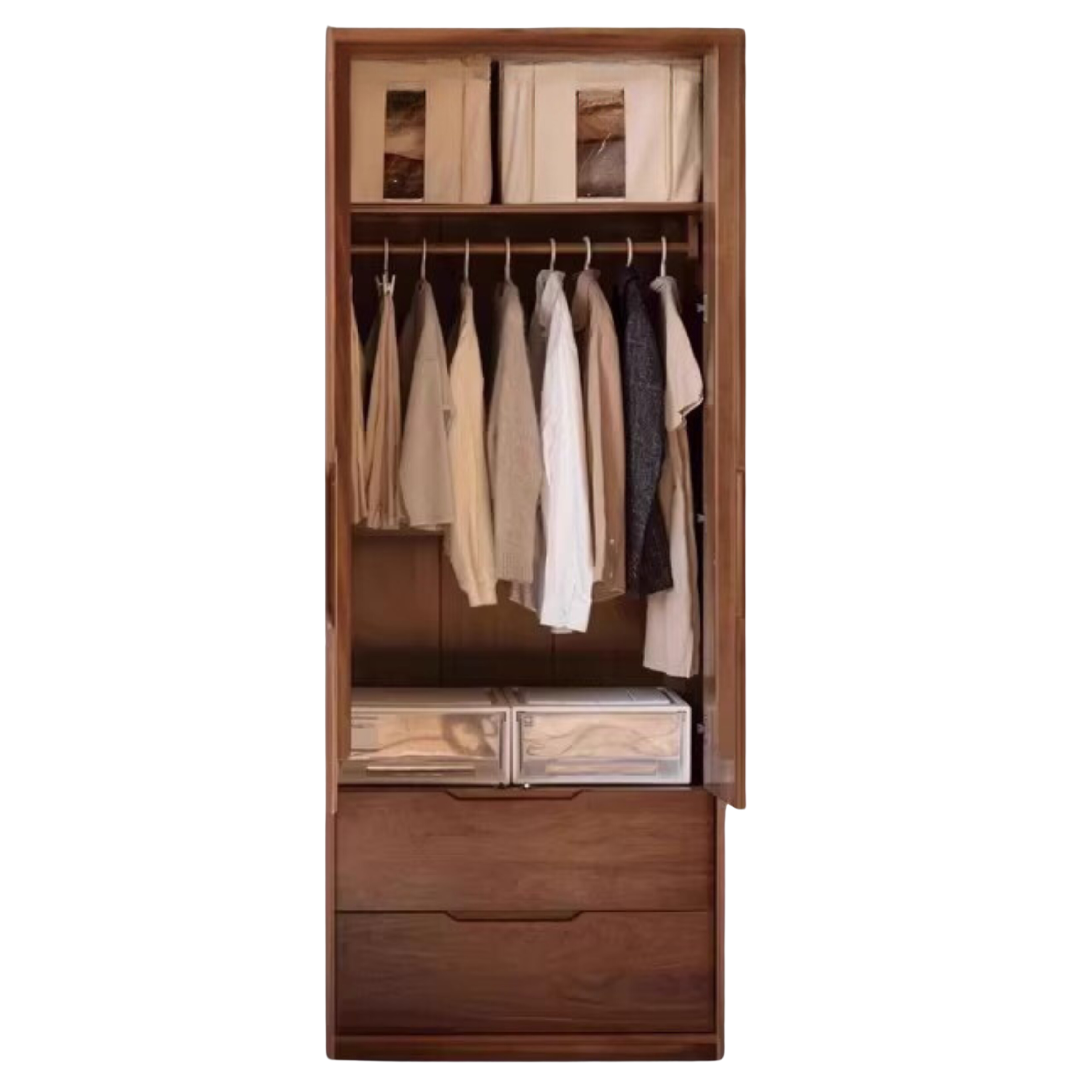 35.4x22.4x86.6 inch / 90x57x220сm /Walnut color  / Double Door C