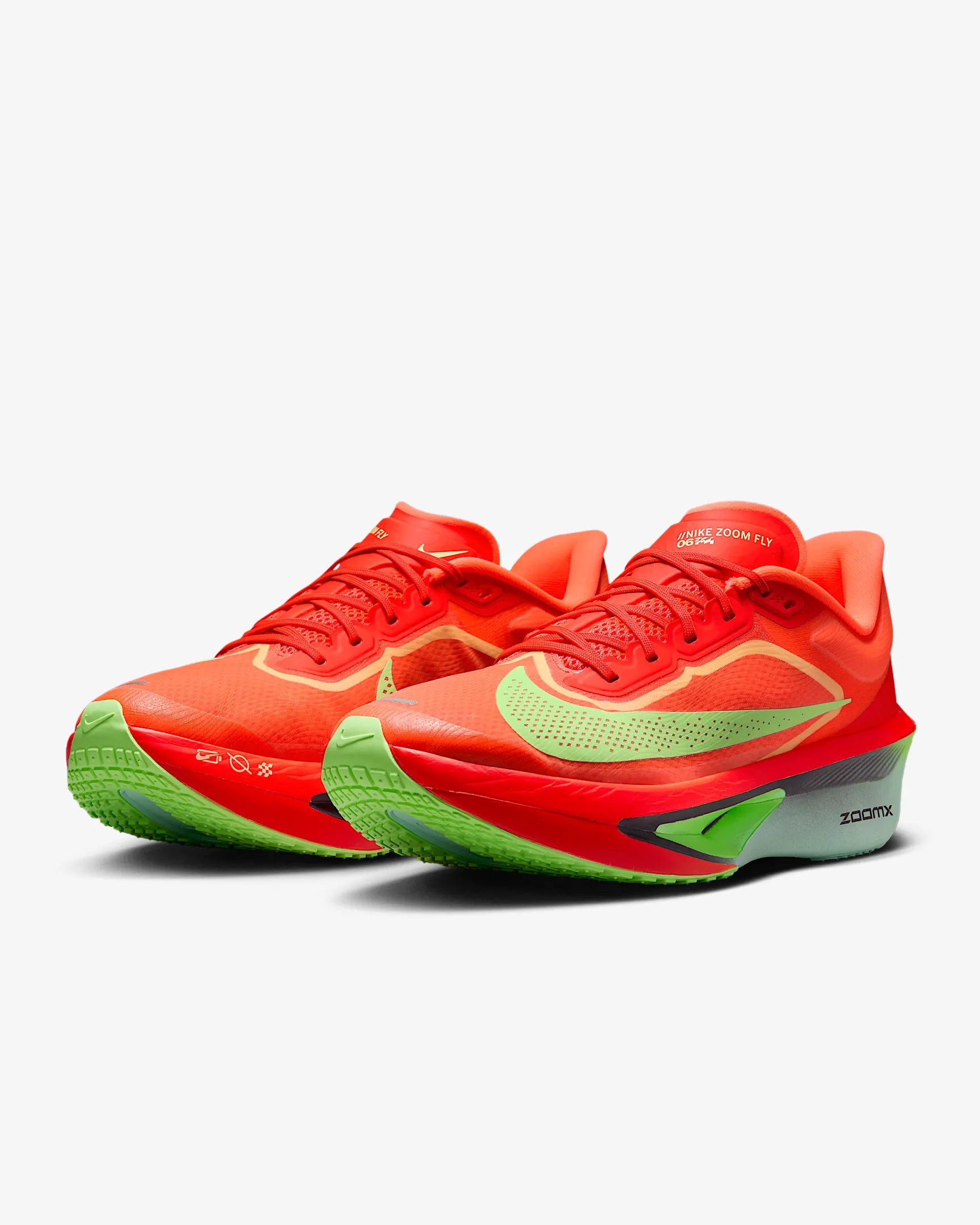 Nike Zoom Fly 6 Men's Running Shoes - Bright Crimson/Cave Purple (D Width) | Lightweight Cushioned for Marathon Training & Road Running