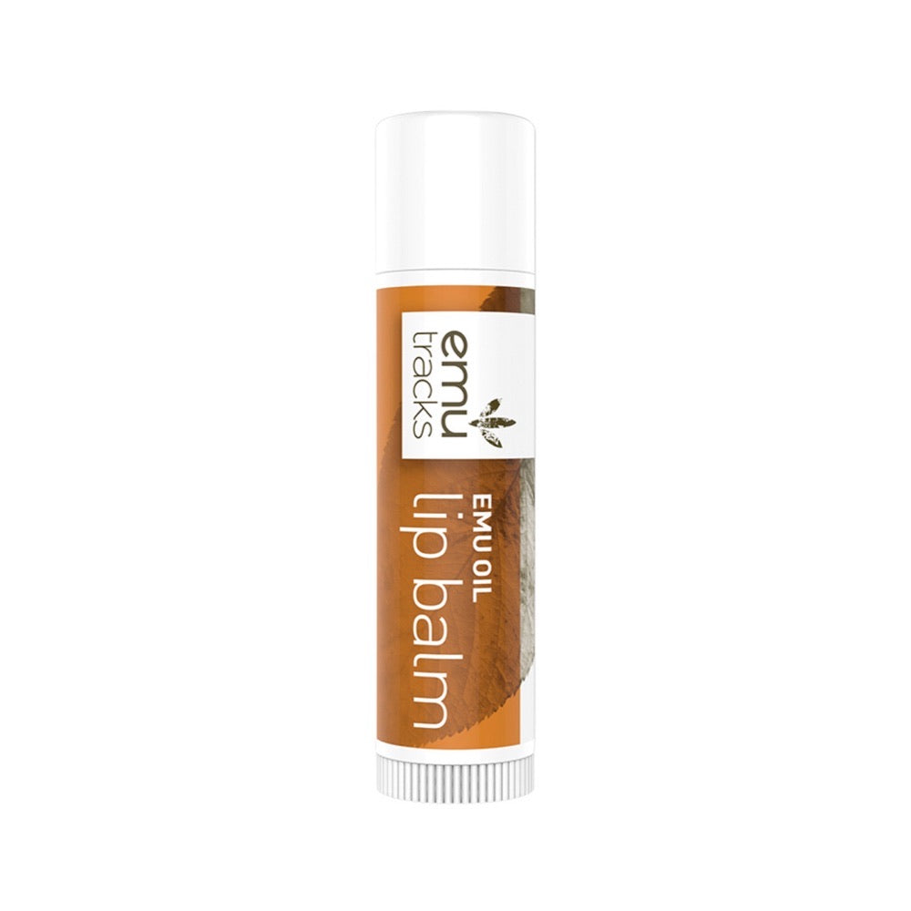 EMU TRACKS Natural Emu Oil Lip Balm 4.5g - Moisturizing & Healing Lip Care for Dry, Chapped Lips - Unflavored Lip Treatment for Daily Use, Winter Protection & Outdoor Activities