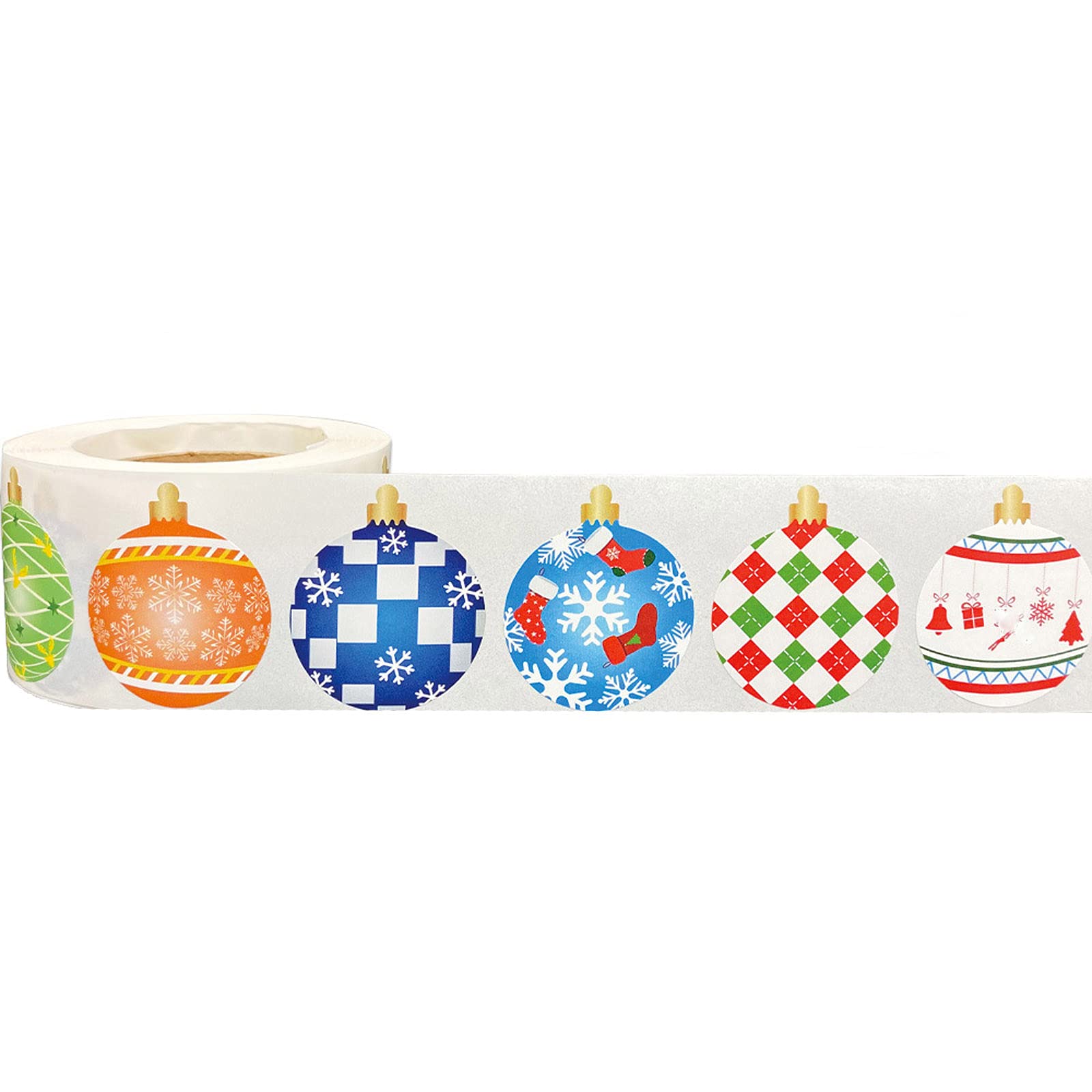 500Pcs Christmas Ornament Roll Stickers - Assorted Holiday Sticker Set for Cards, Gifts, Envelopes & Boxes | Merry Christmas Xmas Seal Stickers | Perfect for Holiday Decorations, DIY Crafts & Party Favors