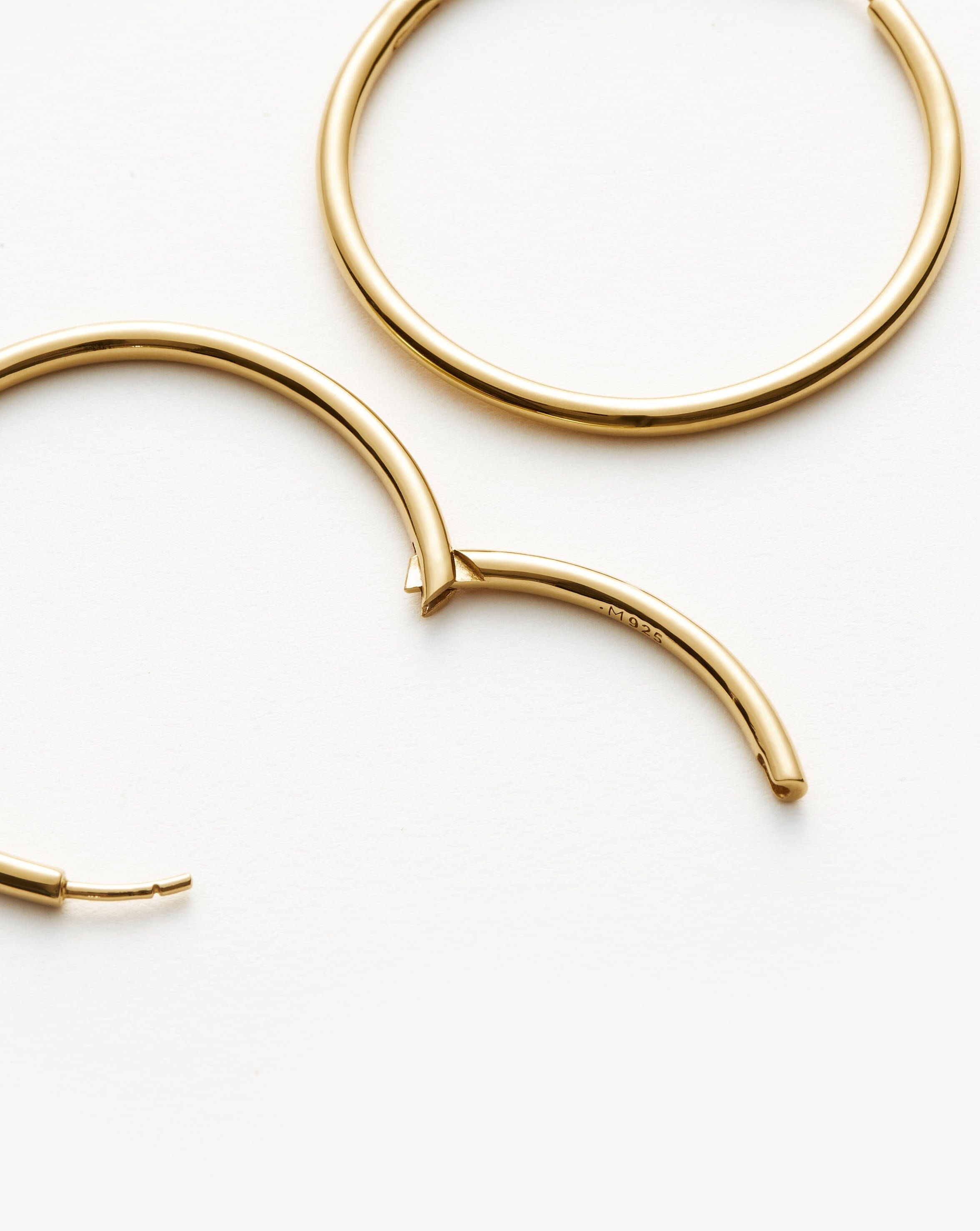 18k Gold Vermeil Classic Large Hoop Earrings for Women - Trendy Statement Jewelry for Parties, Weddings & Everyday Wear
