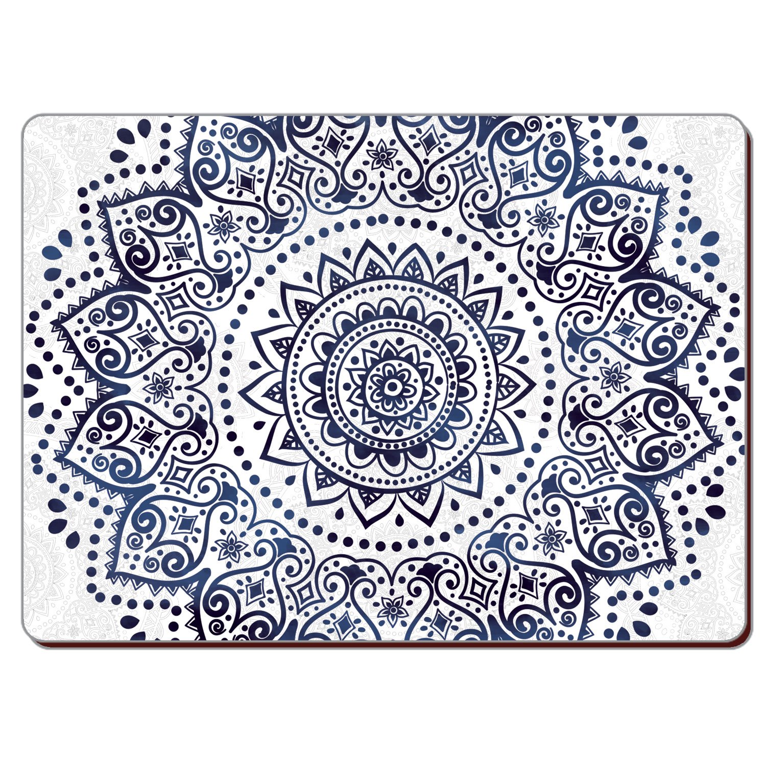 CounterArt Set of 2 Hardboard Placemats - Mandala Design for Dining Table Decor, Kitchen Table Setting, and Home Decor