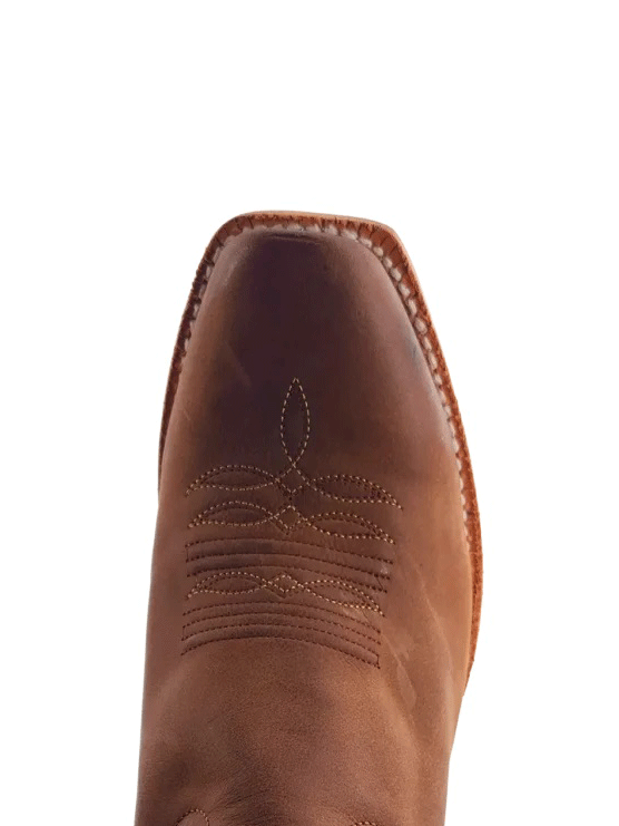 R.Watson RWL8315 Women's Genuine Cowhide Narrow Square Toe Ankle Boots in Camel Brown - Perfect for Office, Casual Outings & Fall Fashion