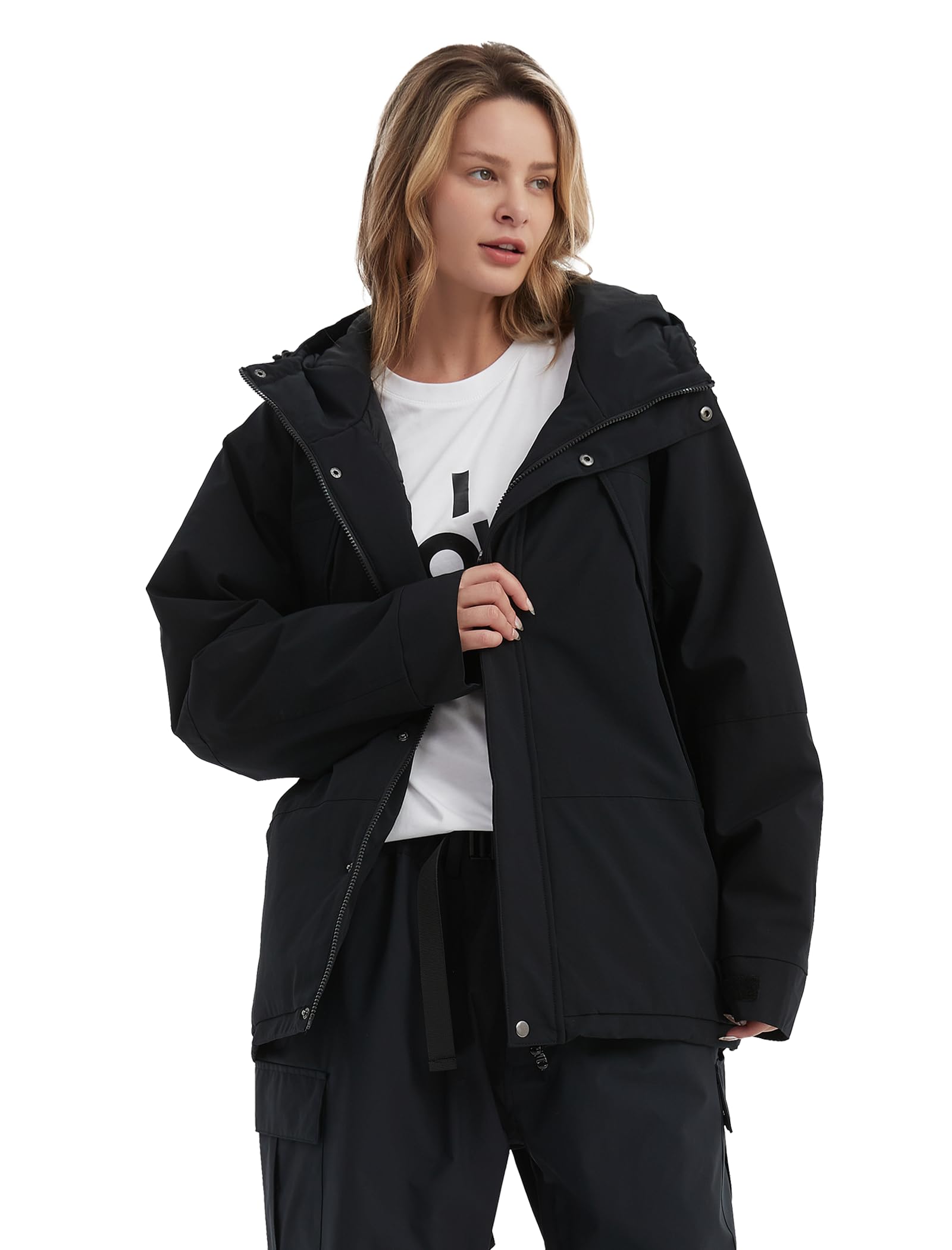 NOMADIKA Women's Waterproof Insulated Ski Jacket - Winter Snow Coat for Skiing & Snowboarding | Windproof Raincoat | Oversized Unisex Design | Perfect for Mountain Adventures & Cold Weather Activities