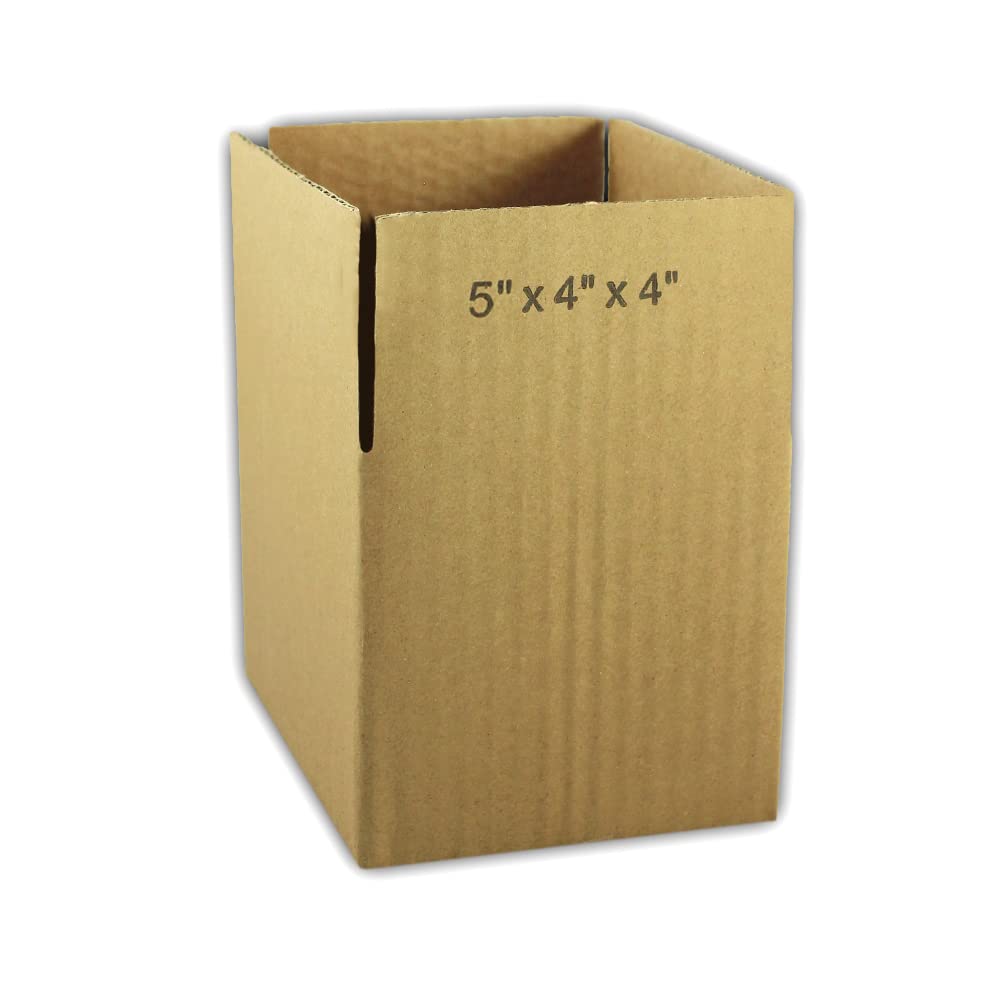 200 EcoSwift 5x4x4 Inches Corrugated Cardboard Boxes - Strong Mailing, Moving & Shipping Boxes for Small Packages, Home Storage & Business Supplies | Durable & Eco-Friendly Packaging Solution
