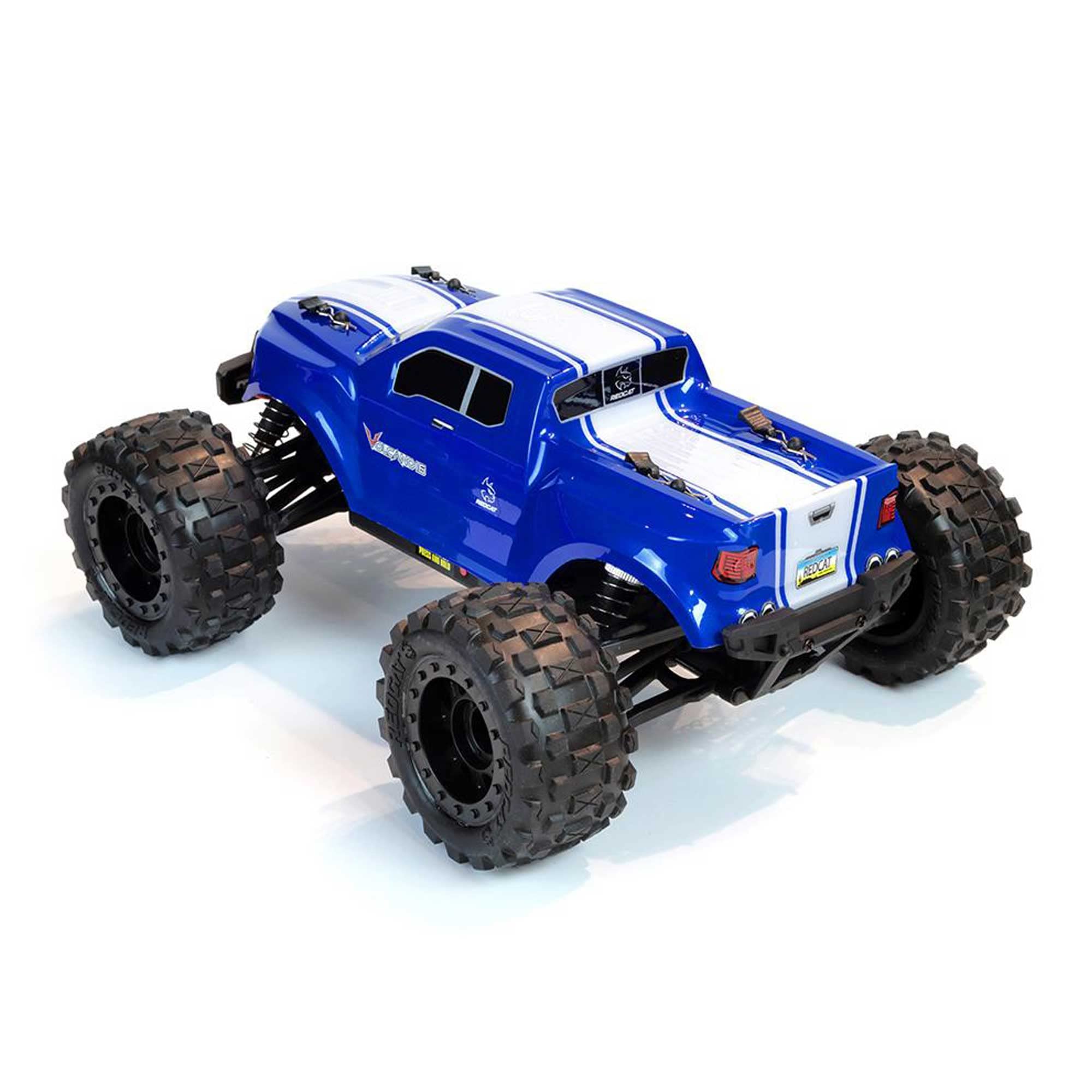 Redcat Racing Volcano-16 1/16 Scale 4WD Electric Monster Truck - Blue RC Car for Kids & Adults - Perfect for Off-Road Racing, Backyard Bashing & Stunt Driving