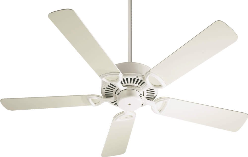 Quorum 43525-67 Estate 52-Inch Ceiling Fan with Antique White Finish - Perfect for Living Room, Bedroom, or Covered Patio Cooling