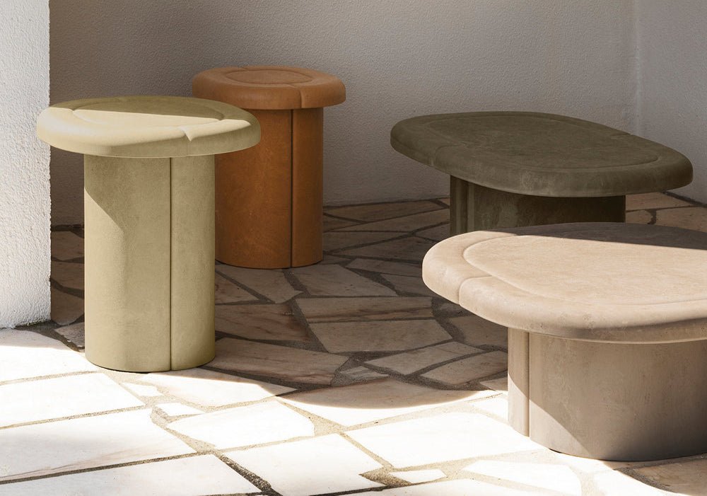 Modern Alder Wood Oval Lounge Table by Mater - Perfect for Living Room, Patio & Office Decor