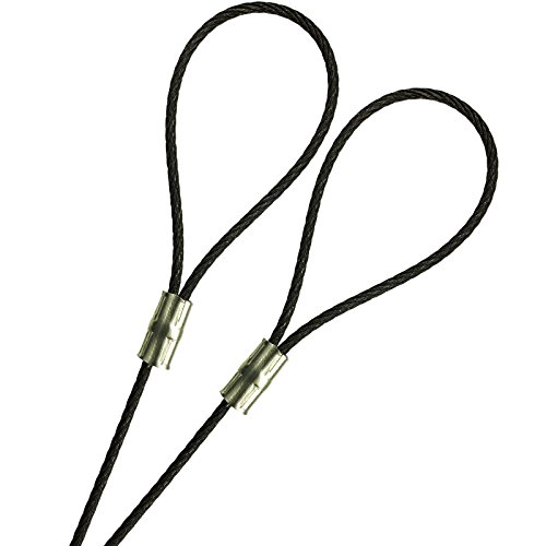 2ft Black Anodized Stage Rigging Wire Rope - 1/16