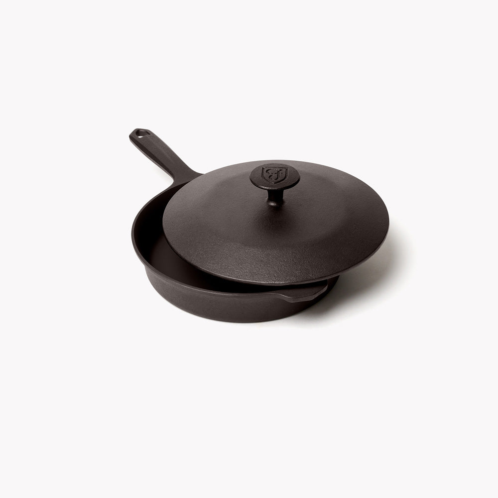 Premium No.6 Cast Iron Skillet Lid - Heavy Duty Cover for Dutch Ovens & Frying Pans - Perfect for Stovetop Cooking, Baking & Camping