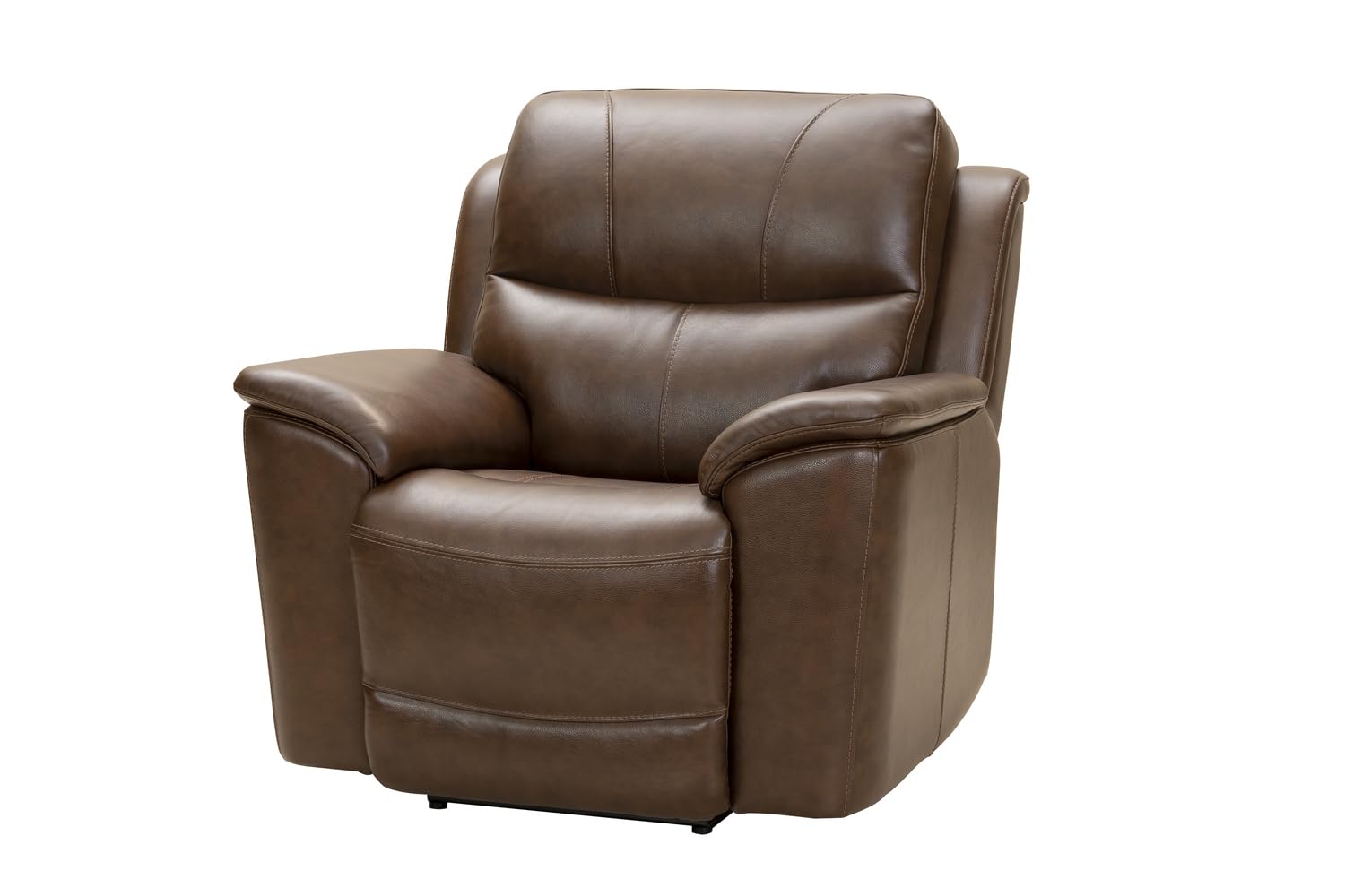 BarcaLounger Kaden Power Recliner with Adjustable Power Headrest & Lumbar Support - Jarod Brown Leather Living Room Chair for Home Theater & Relaxation