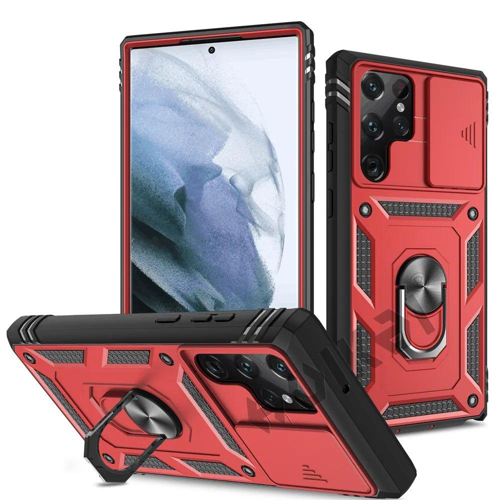 Samsung Galaxy S24 Plus Heavy Duty Phone Case with Ring Kickstand - Perfect for Hands-Free Viewing, Gaming, and Video Calls
