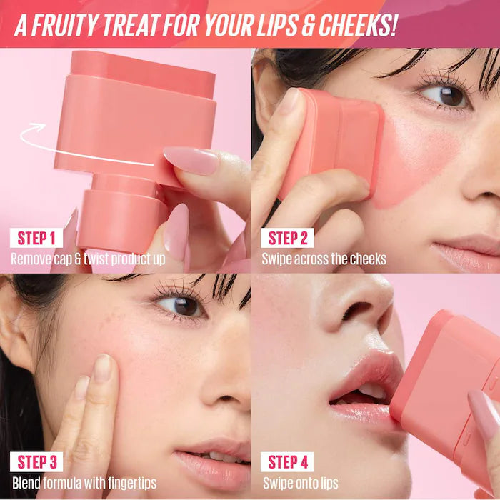 Kaja Dewy Bar Lip & Cheek Balm - Natural Blush & Tint for Lips & Cheeks | Vegan, Cruelty-Free Makeup | Perfect for Everyday Glow & On-The-Go Touch Ups