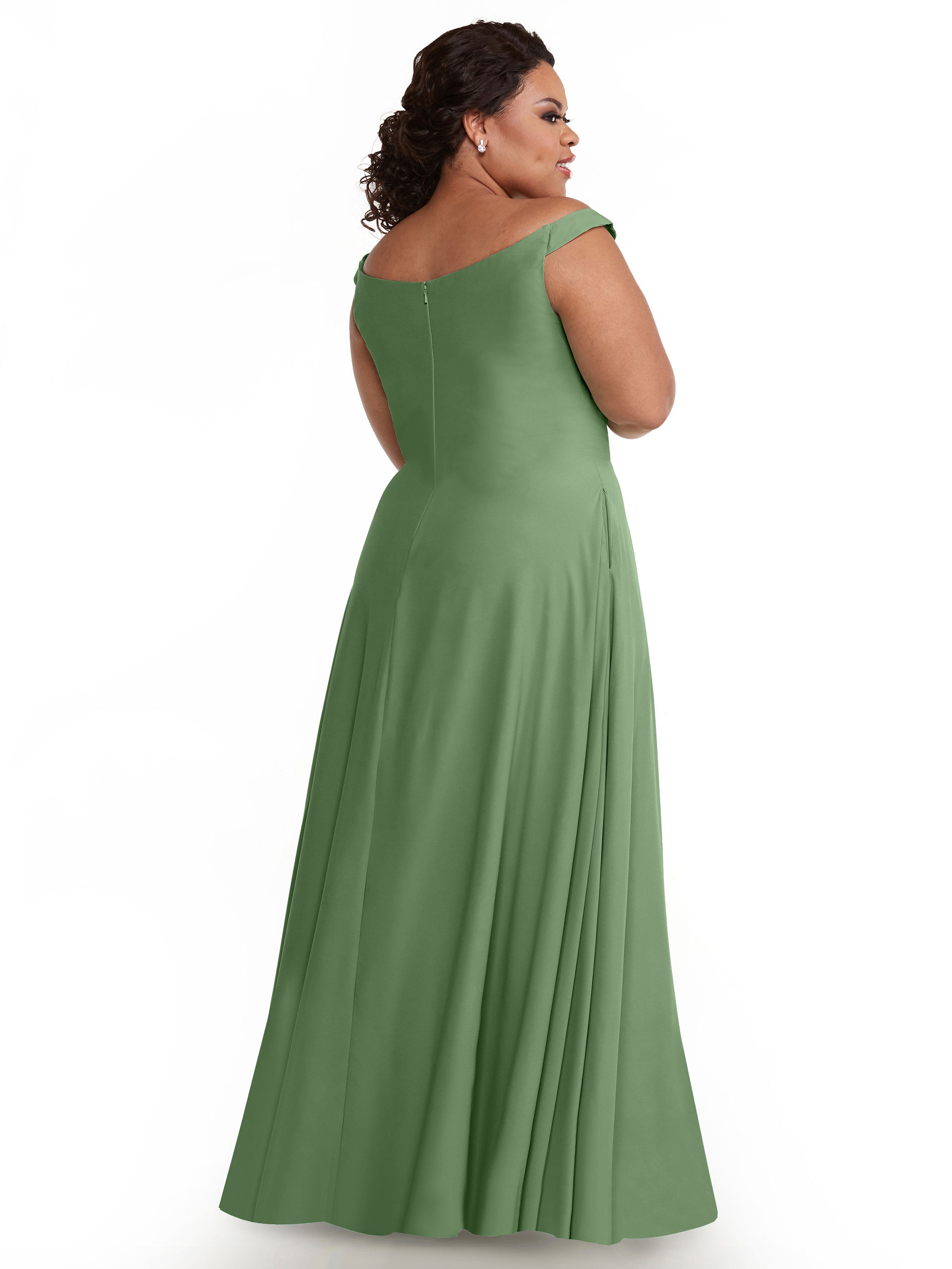 Elegant Off-the-Shoulder Stretch Chiffon A-Line Bridesmaid Dress - Perfect for Weddings, Parties & Formal Events (Style 83005)