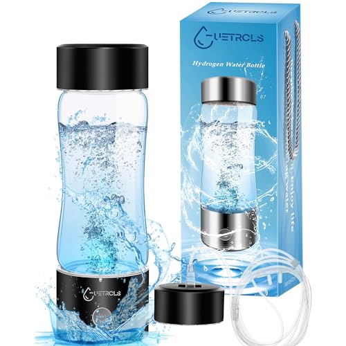 Premium Hydrogen Water Bottle Generator 2024 - SPE PEM Tech Portable Water Ionizer for Instant Hydrogen-Rich Water in 3 Minutes | Home, Office, Travel & Daily Hydration | Health & Wellness Essential (Black)