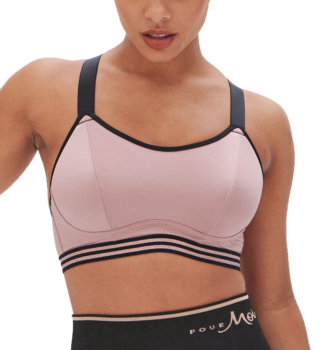 Pour Moi Jenn Convertible High Impact Underwire Sports Bra - Supportive Workout Bra for Running, Yoga & Gym - Comfortable & Breathable Activewear for Women