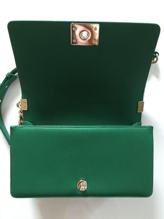Chanel Boy Medium Flap Bag in Green | Luxury Leather Handbag for Women | Perfect for Parties, Work & Everyday Use