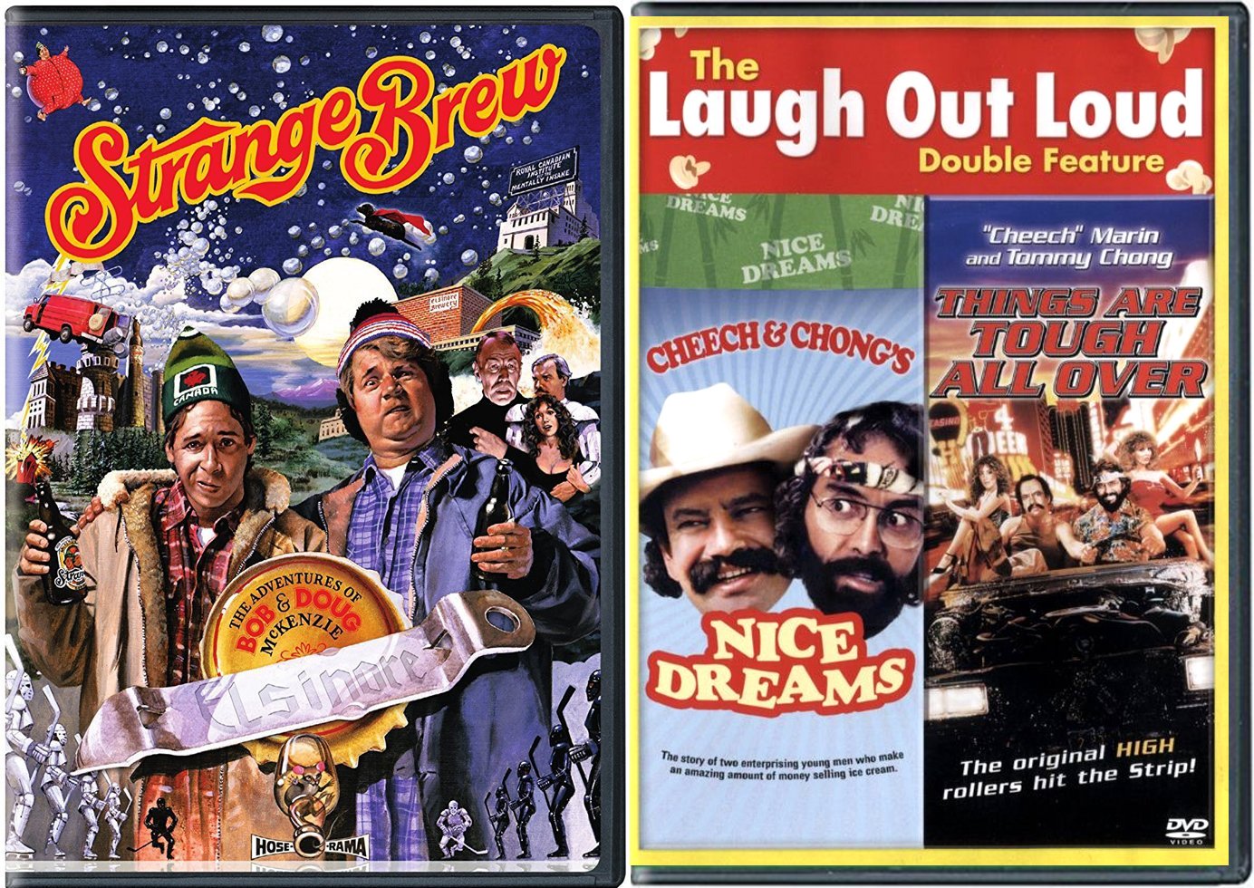 Cheech and Chong Comedy Movie Pack: Nice Dreams, Things Are Tough All Over & Strange Brew - 3 Hilarious Stoner Films for Movie Nights & Relaxation
