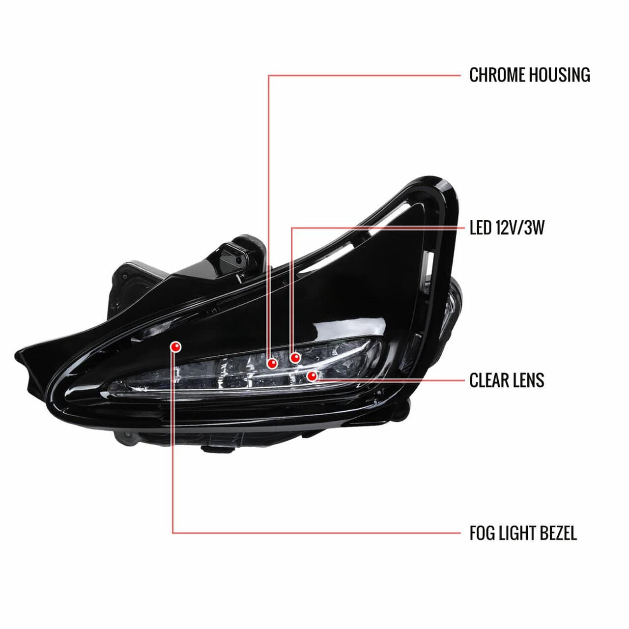 2017-2019 Toyota Corolla LED Fog Lights Kit with Switch & Wiring Harness - Chrome Housing Clear Lens - Upgrade Your Car Lighting for Night Driving & Foggy Conditions