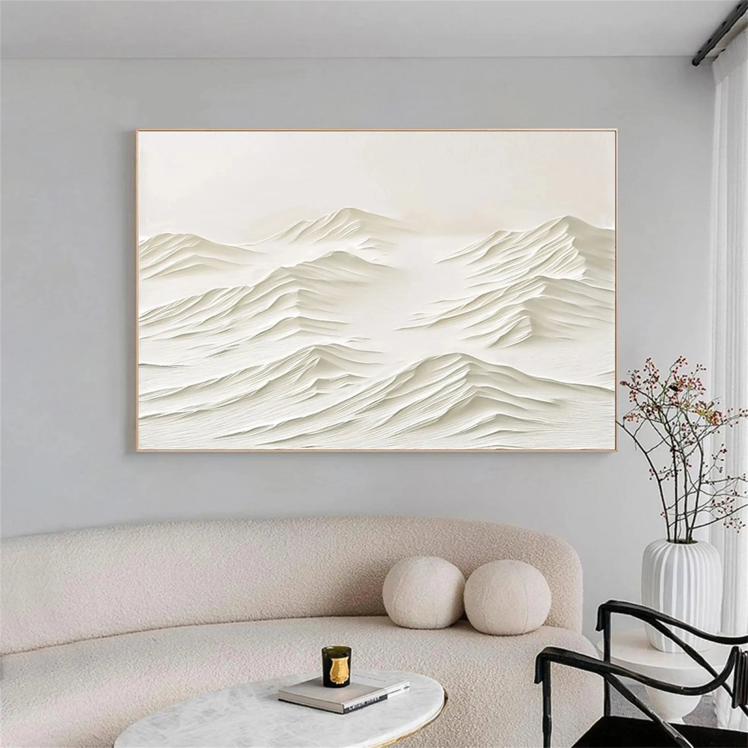 Minimalist Textured Plaster Art Painting - Modern Abstract Wall Decor for Living Room, Bedroom & Office | #MM252