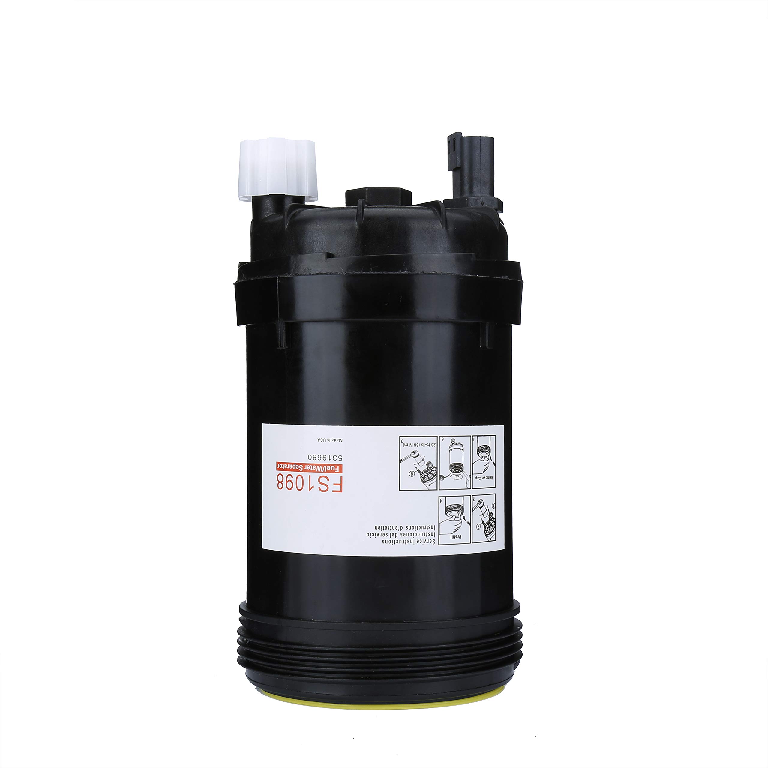 ONER FS1098 Fuel and Water Separator PCV Valve - High Efficiency Hydraulic Spin-On Filter Compatible with Cummins W100CFI W120CFI W130CFI - Replaces FS1098, 5308722, 5319680, FS20038 - Ideal for Heavy-Duty Truck and Industrial Equipment Maintenance