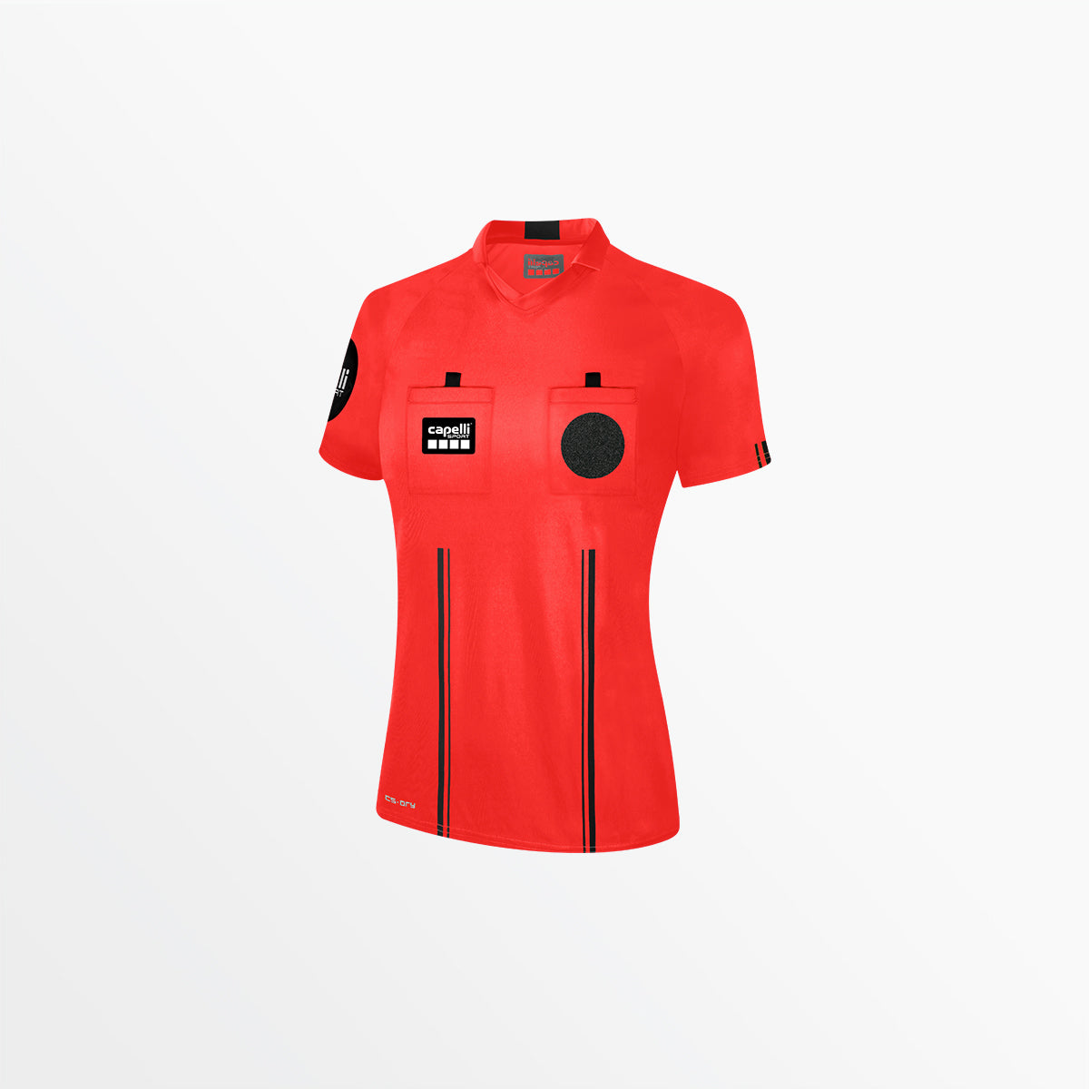 Women's Official Referee V-Neck Short Sleeve Jersey - Comfortable Sports Shirt for Soccer, Basketball & Volleyball Games