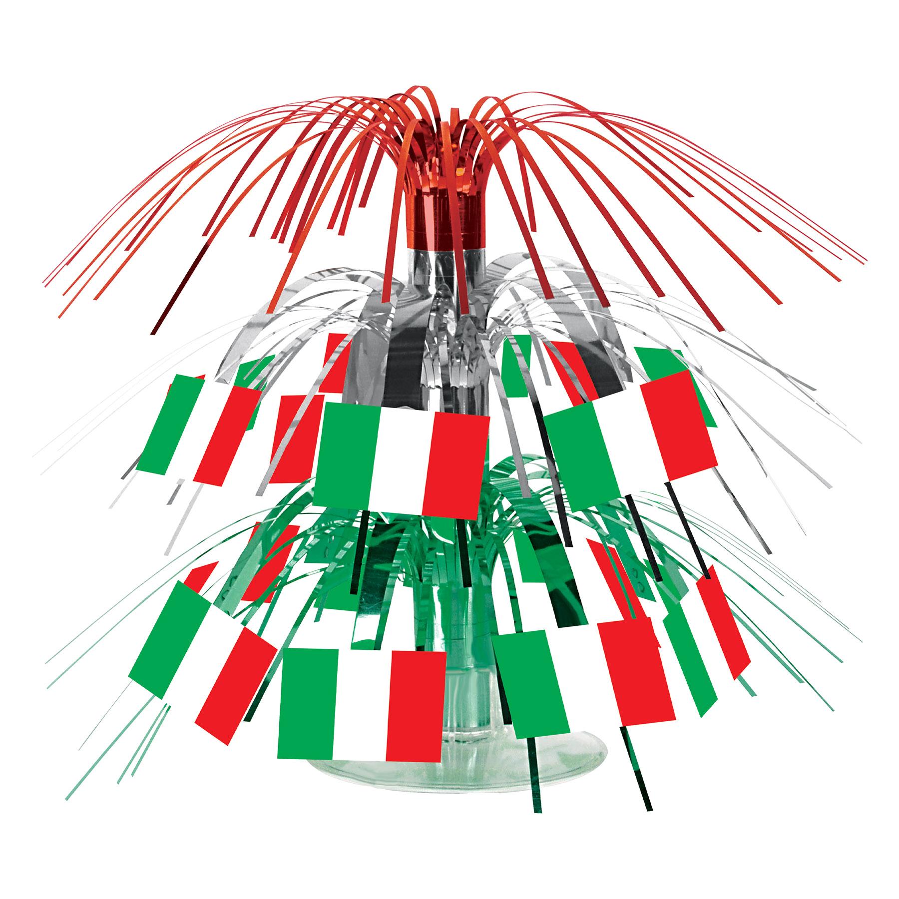 12 Pack Beistle Italian Flag Mini Party Cascade Centerpieces - Perfect for Italian Themed Parties, Weddings, and Festive Decorations