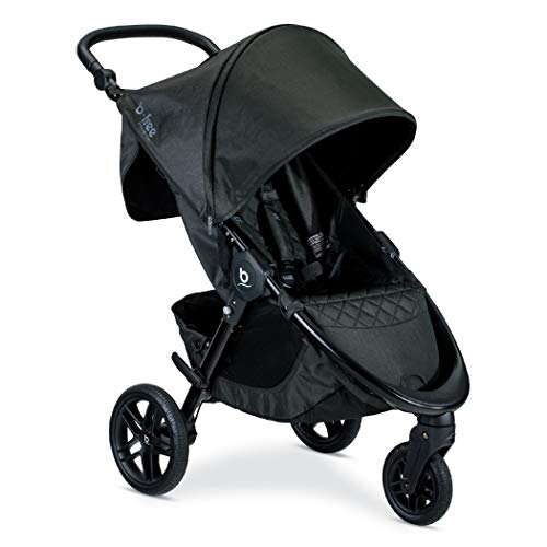 Britax B-Free Premium Stroller in Black Shimmer | Universal Car Seat Adapters for Britax, Maxi Cosi, Cybex & Nuna | Lightweight Travel Stroller for Newborns to Toddlers | Perfect for City Walks, Shopping & Air Travel
