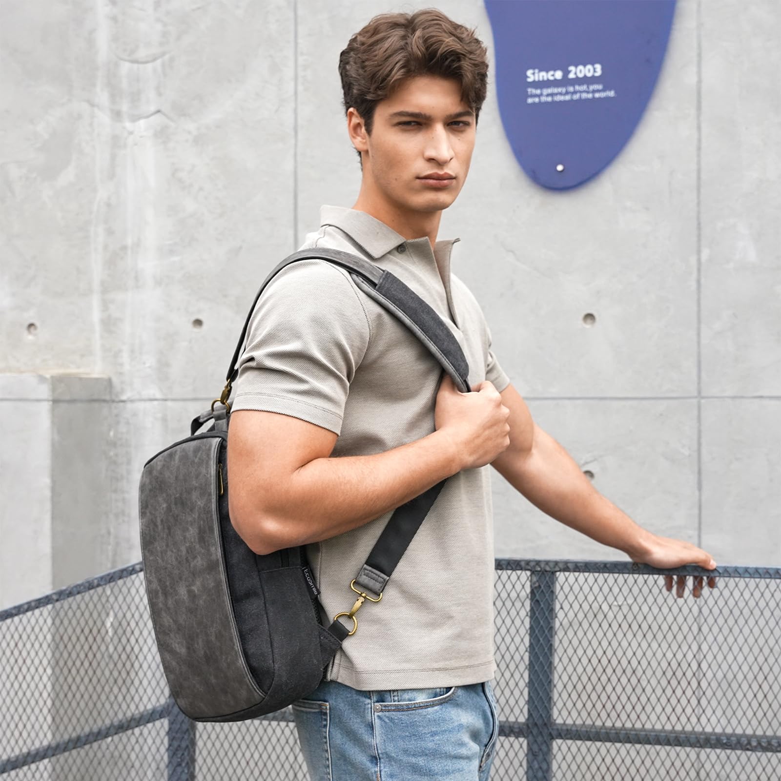 Durable Canvas Messenger Bag for Men & Women - Crossbody Sling Shoulder Bag for Travel, Work & Daily Use | Water-Resistant Satchel with Multiple Pockets for Laptop, Books & Essentials