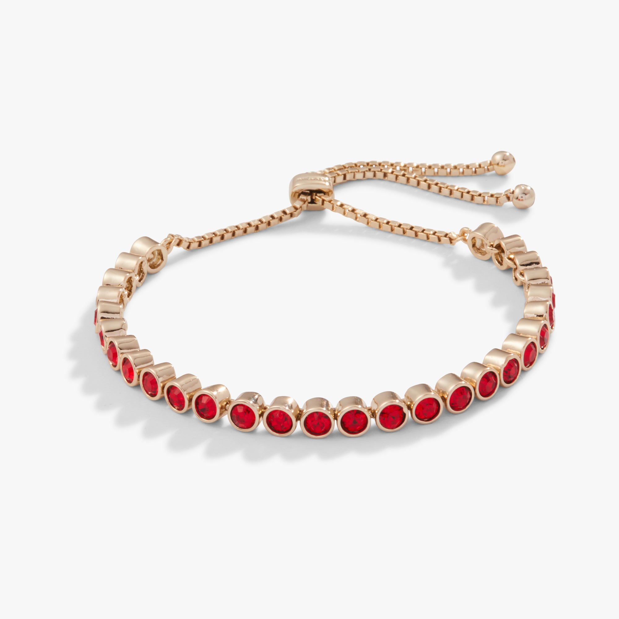 Elegant Bolo Tennis Bracelet with Genuine Ruby Stones | Perfect for Women's Fashion, Gift Giving & Special Occasions