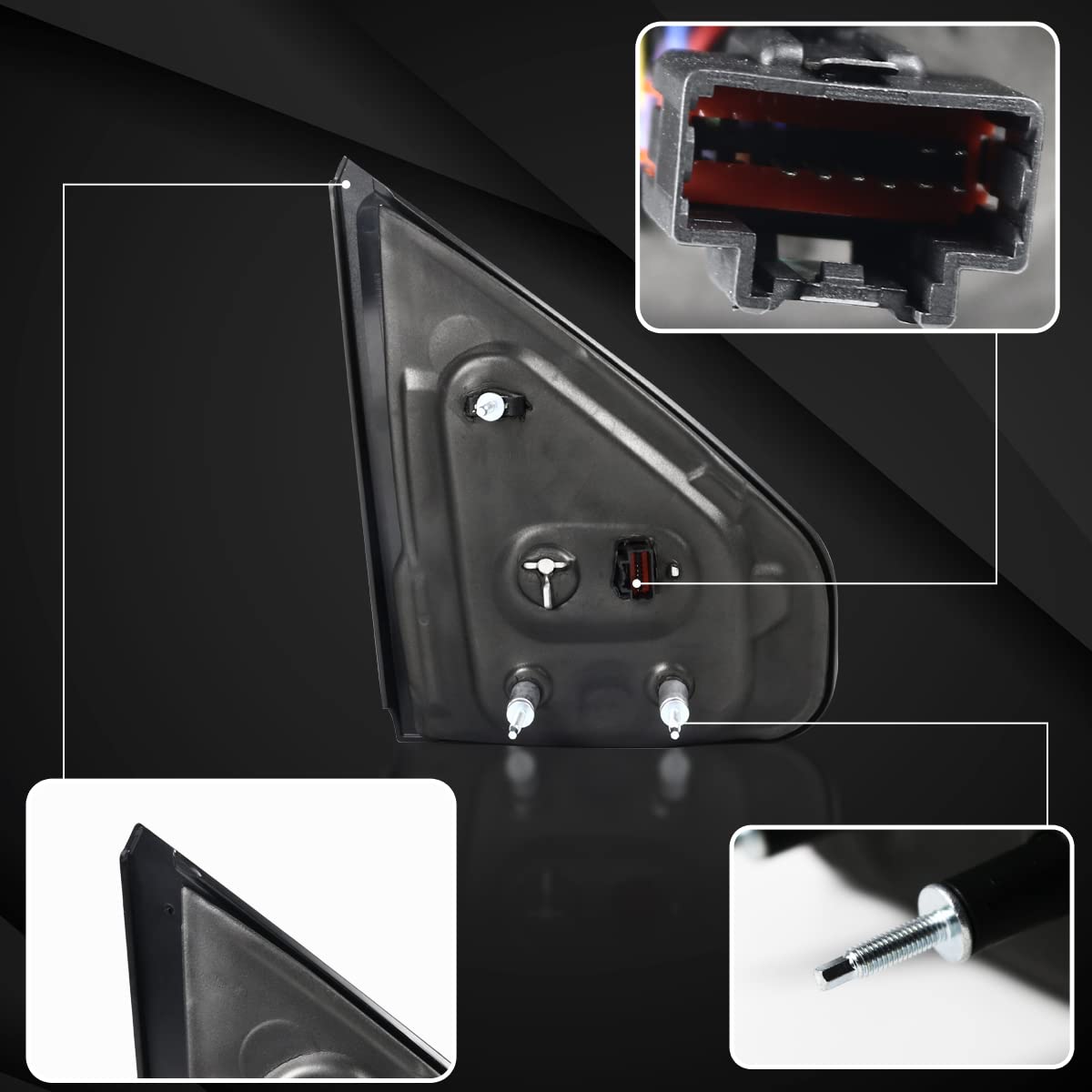 Autozensation Power Towing Mirrors with LED Turn Signal & Puddle Lights - Compatible with Ford F150 2007-2014 Models - Perfect for Towing, Night Driving, and Enhanced Visibility