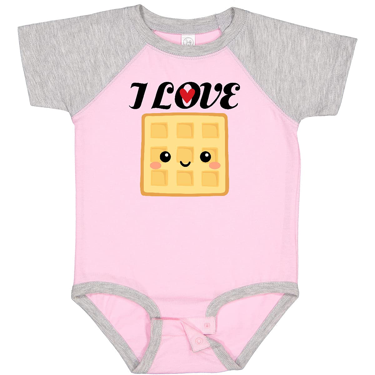 Inktastic Waffle Lover - I Love Waffles Baby Bodysuit - Cute & Comfortable Infant Onesie for Waffle Fans - Perfect for Breakfast, Family Photos & Playdates