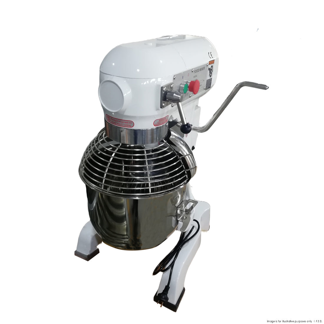 BakerMax 20L Heavy Duty Commercial Stand Mixer - 2000W Powerful Motor for Baking, Dough Kneading & Food Prep - Perfect for Bakeries, Restaurants & Home Kitchens