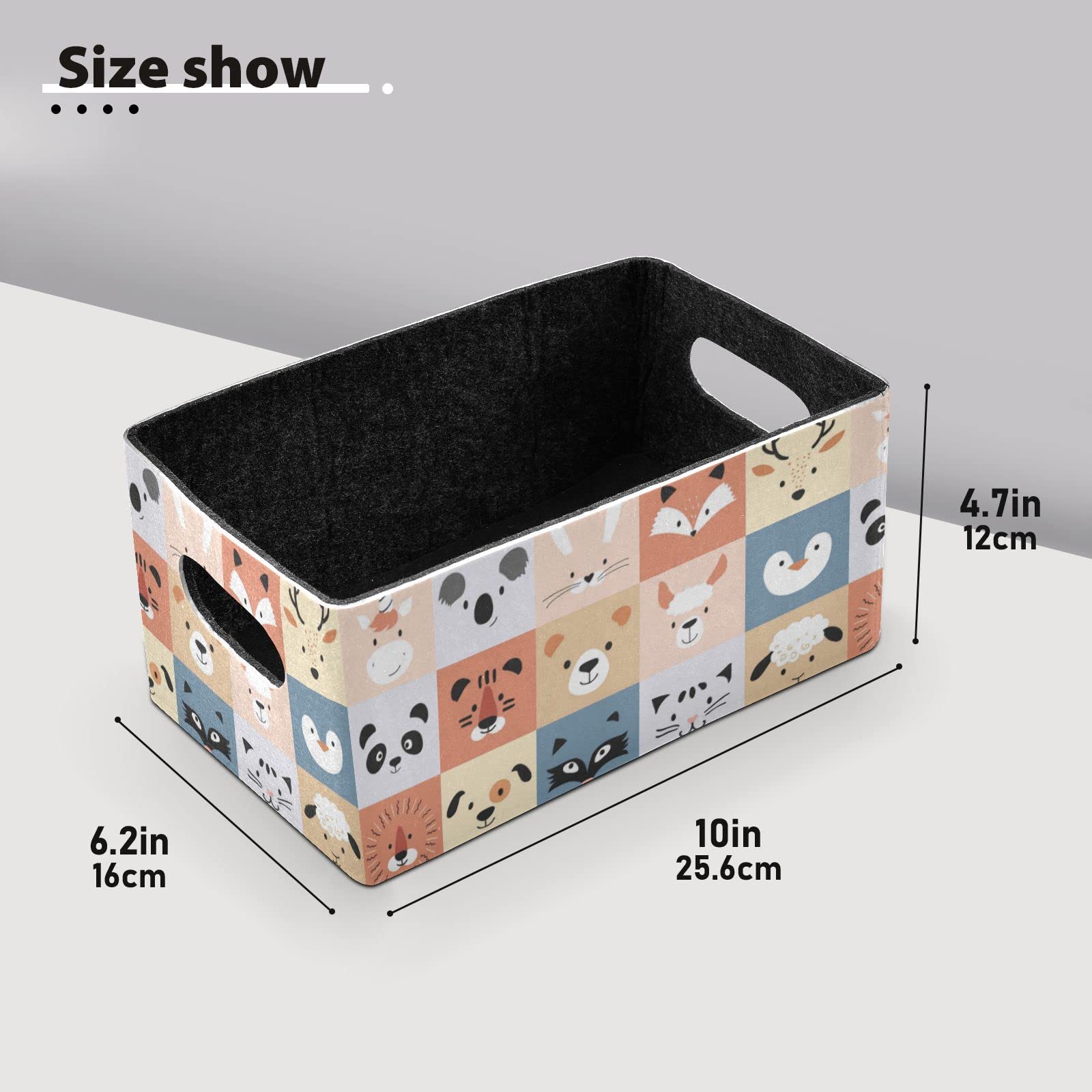 SHJI 2-Pack Collapsible Penguin Felt Storage Baskets - Foldable Clothes Hamper & Organizer for Shelves, Closet, Nursery | Perfect for Kids' Toys, Laundry & Home Organization