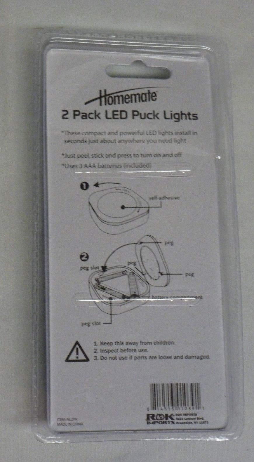 2 Pack LED Puck Lights - Dimmable Under Cabinet Lighting, Battery Operated, Warm White - Perfect for Kitchen, Closet, Stairs, and Home Decor