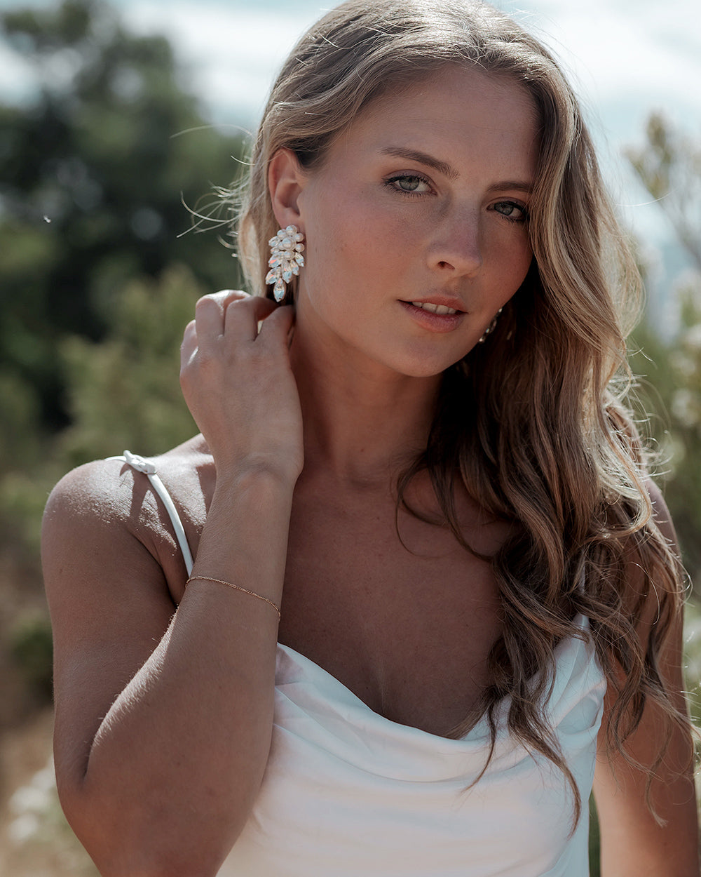 Elegant Verona Earrings for Women - Gold Plated Dangle Hoop Earrings | Perfect for Parties, Weddings & Everyday Wear