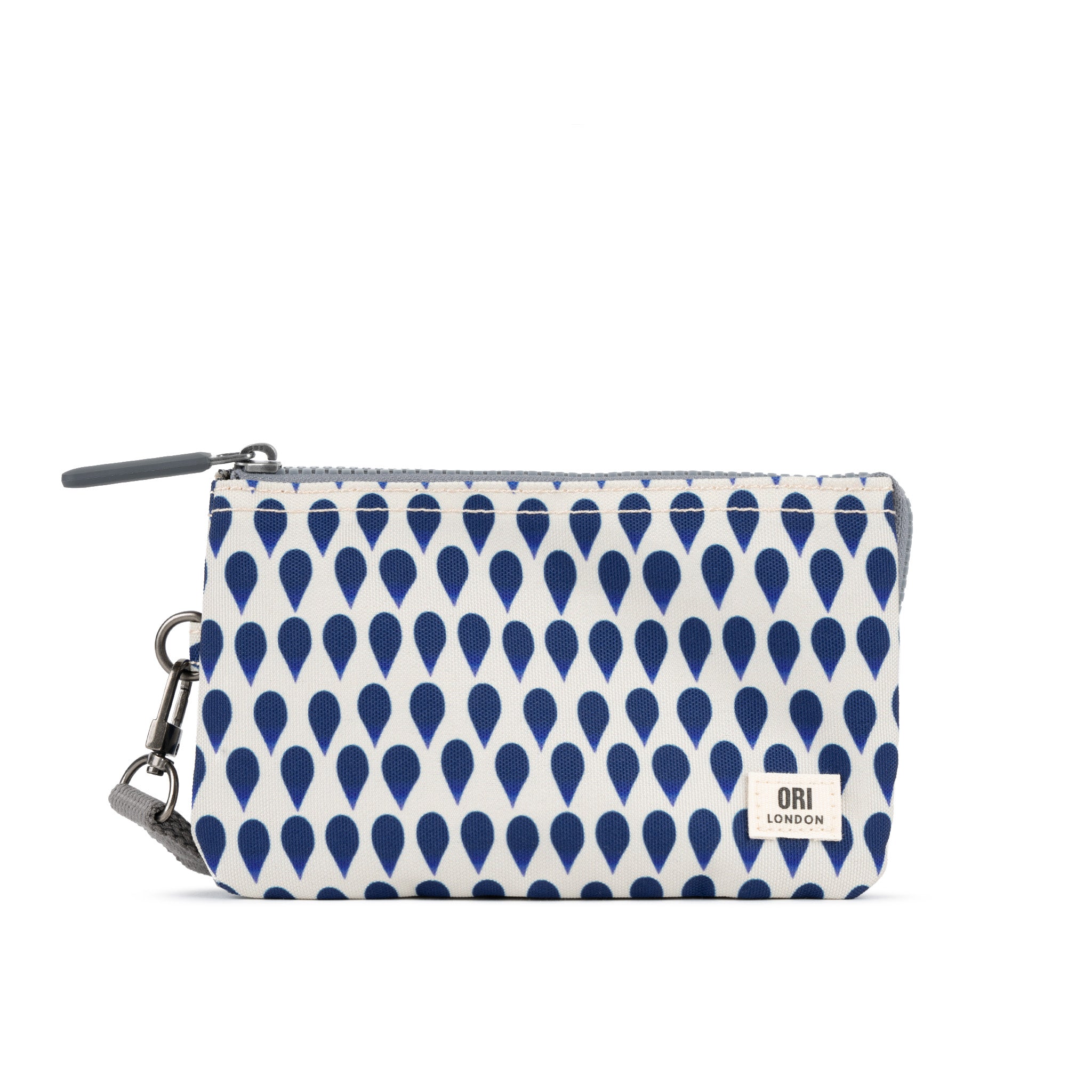 Carnaby Indigo Rain Recycled Canvas Crossbody Bag with Adjustable Wrist Strap - Perfect for Travel, Shopping, and Everyday Use