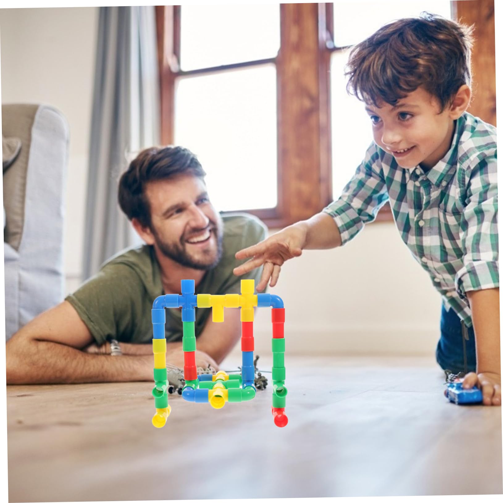 HONMEET Kids Construction Pipe Toy Set - 100 Pcs Sensory Tube Building Toys for Toddlers, STEM Learning & Water Play - Perfect for Preschool Classroom, Birthday Gifts & Indoor/Outdoor Playtime