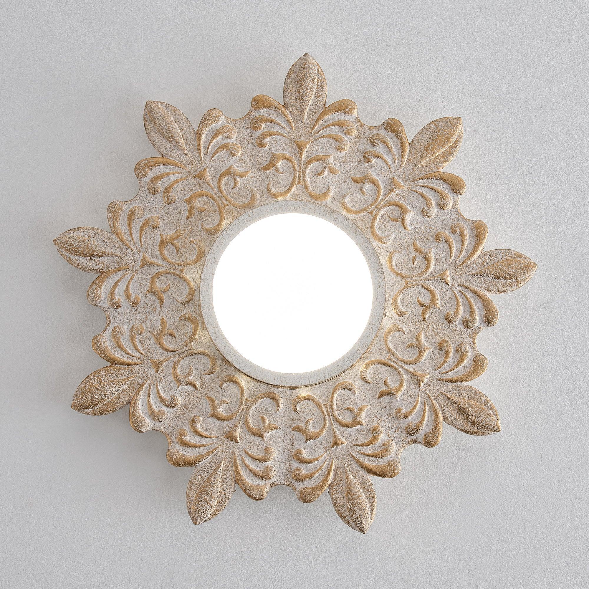 22 Inch White Modern Sunburst Flush Mount LED Ceiling Light - Energy Efficient Dimmable Lighting for Bedroom, Living Room & Hallway