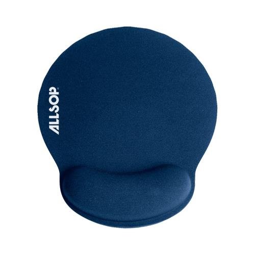 Allsop 30206 Ergonomic Memory Foam Mouse Pad with Wrist Support - Blue - Comfortable Desk Accessory for Office Work, Gaming & Computer Use