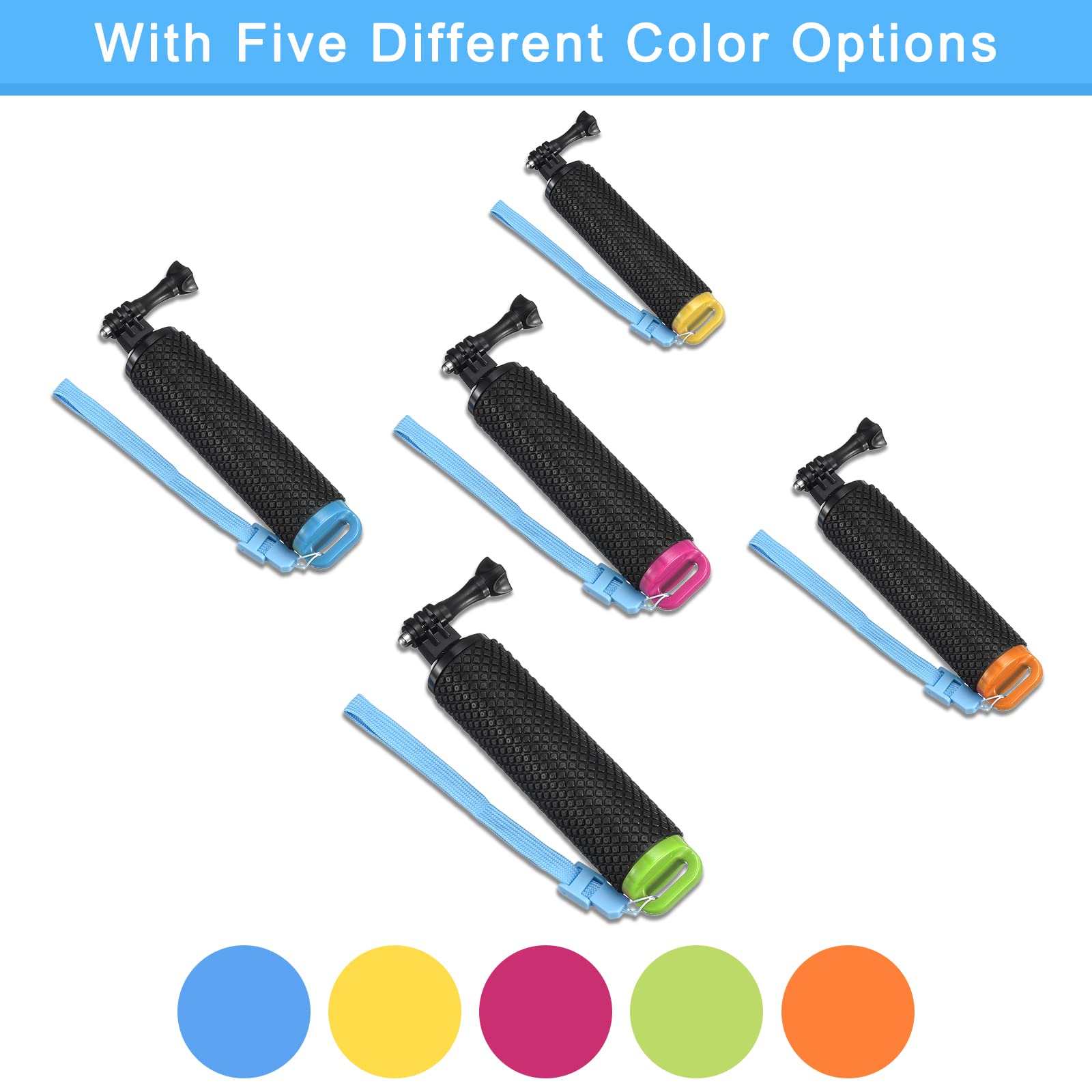 Waterproof Floating Hand Grip for GoPro & Action Cameras - Adjustable Wrist Strap for Surfing, Kayaking, Snorkeling (Yellow & Black) - Perfect for Water Sports & Outdoor Adventures