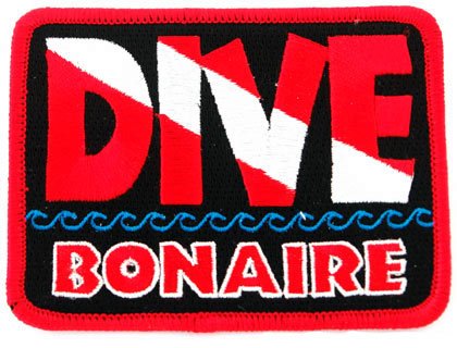 Dive Bonaire Embroidered Scuba Diving Flag Patch - Iron On Emblem for Wetsuits, Jackets & Backpacks - Perfect Souvenir for Divers & Ocean Lovers