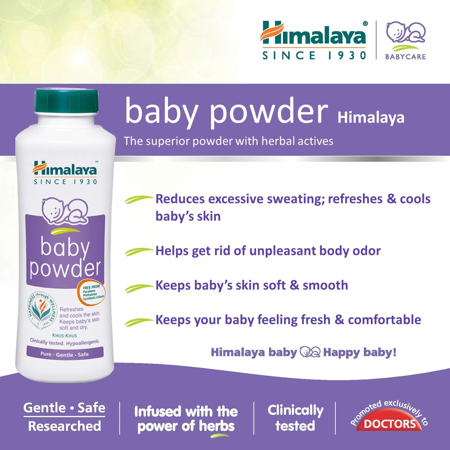 Himalaya Baby Powder 400g & Himalaya Protein Hair Cream 200ml - Controls Hair Damage, Improves Conditioning, Non-Sticky Oil Replacement with Chickpea & Amla - For Women & Men - Perfect for Daily Hair Care & Baby Skin Protection