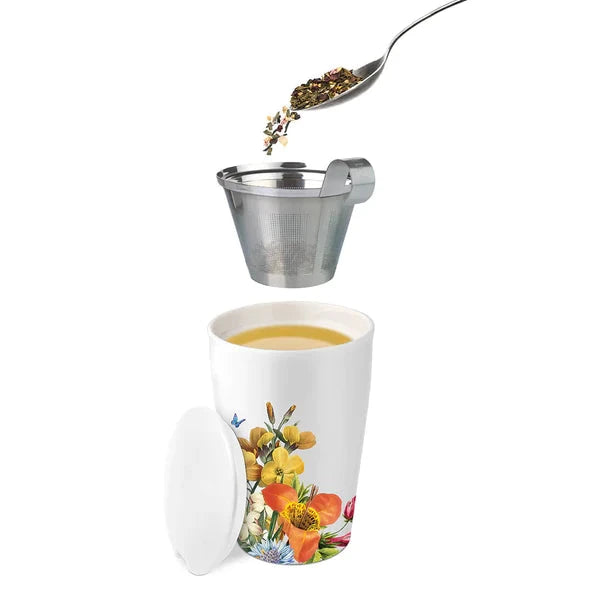 Tea Forte KATI Infuser Cup - Premium Loose Leaf Tea Brewing Mug with Built-in Strainer - Perfect for Home, Office & Gift Giving