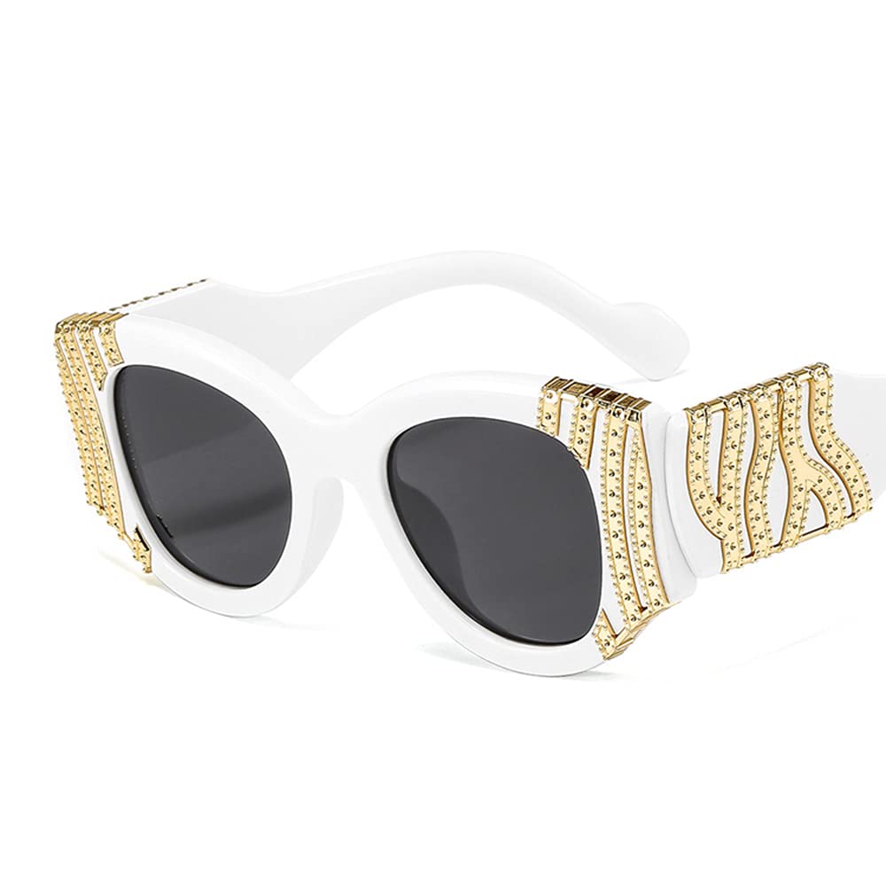 Stylish Gold Wave Sunglasses for Women & Men - UV Protection, Polarized, Fashionable - Perfect for Beach, Driving & Outdoor Activities
