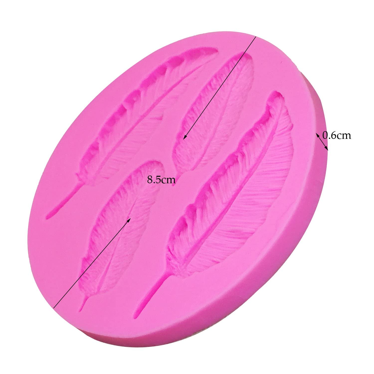 3D Birds Feather Silicone Mold - 100% Food-Grade, Non-Stick DIY Baking Mold for Cake, Chocolate, Candy, Fondant, Pudding & Cupcake Decoration | Perfect for Home Baking, Polymer Clay Crafts & Handmade Desserts
