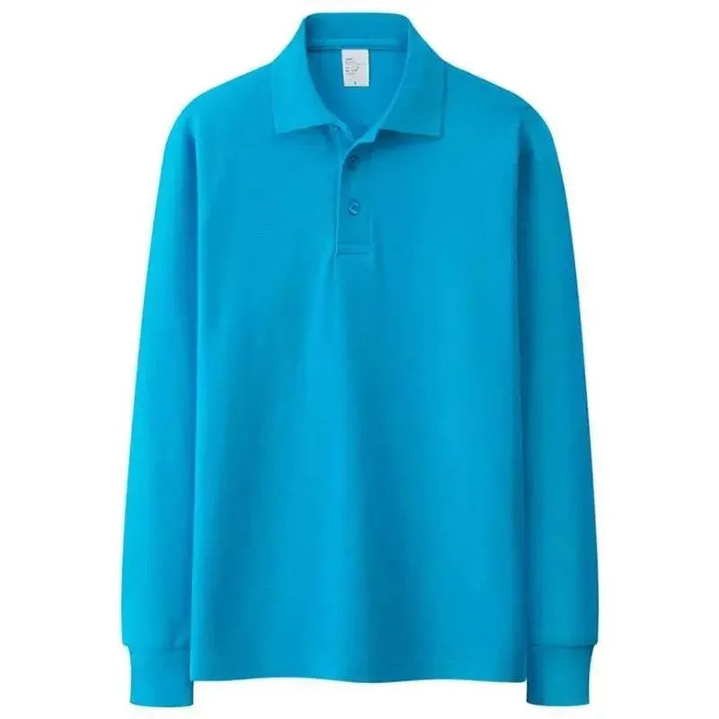 Men's Solid Color Polo Shirts for Fall | Casual & Business Wear | Perfect for Office, Golf & Outdoor Activities