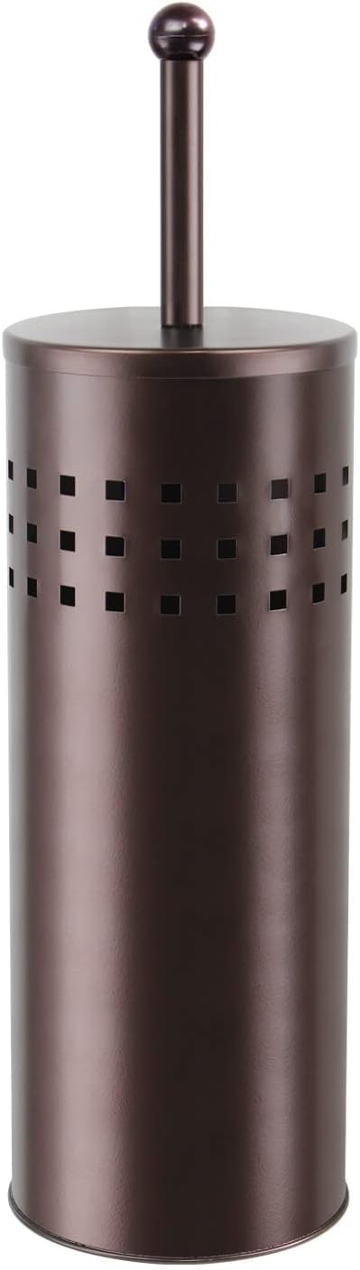 Heavy Duty Metal Toilet Plunger with Holder - Bronze Bathroom Plunger Caddy & Drip Cup Stand for Deep Cleaning | Perfect for Home, Office, and Commercial Restrooms