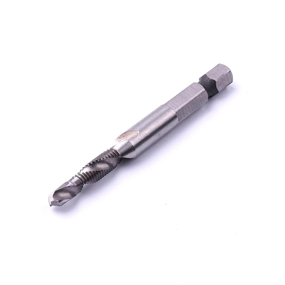 HSS Hex Shank Spiral Point Metric Thread Tap Drill Bits - M3x0.5 Hole Diameter for Metalworking, Woodworking & DIY Projects