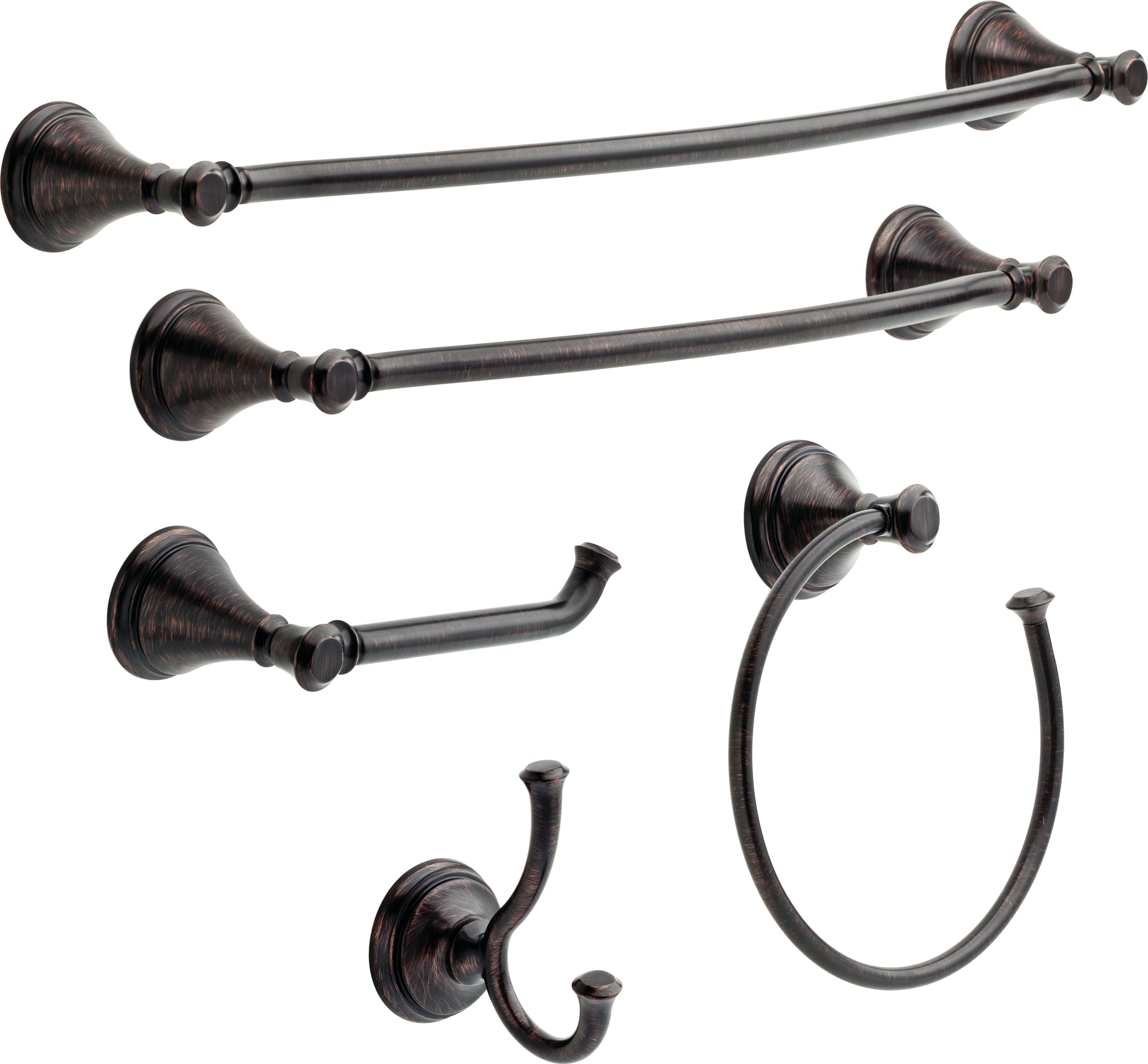 Delta Faucet 79750-RB Venetian Bronze Tissue Holder - 3.63 x 8.38 x 3.63 Inches - Bathroom Tissue Dispenser for Countertop or Wall Mount - Perfect for Bathroom, Powder Room & Guest Toilet Decor